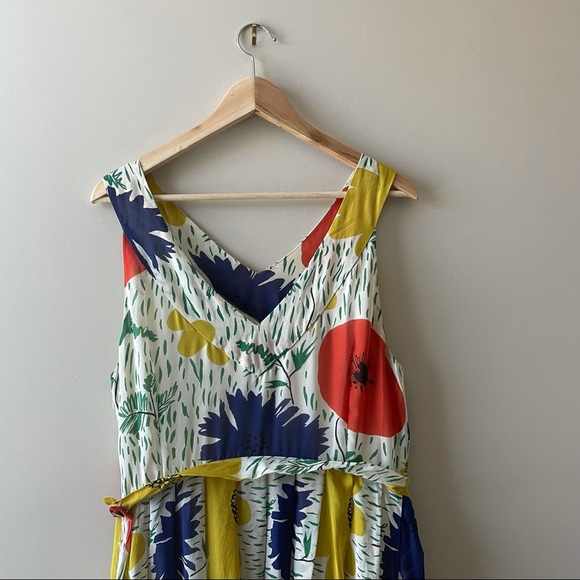 Anthropologie | ‘Girls From Savoy’ Silk Poppy Print Dress - Picture 5 of 12